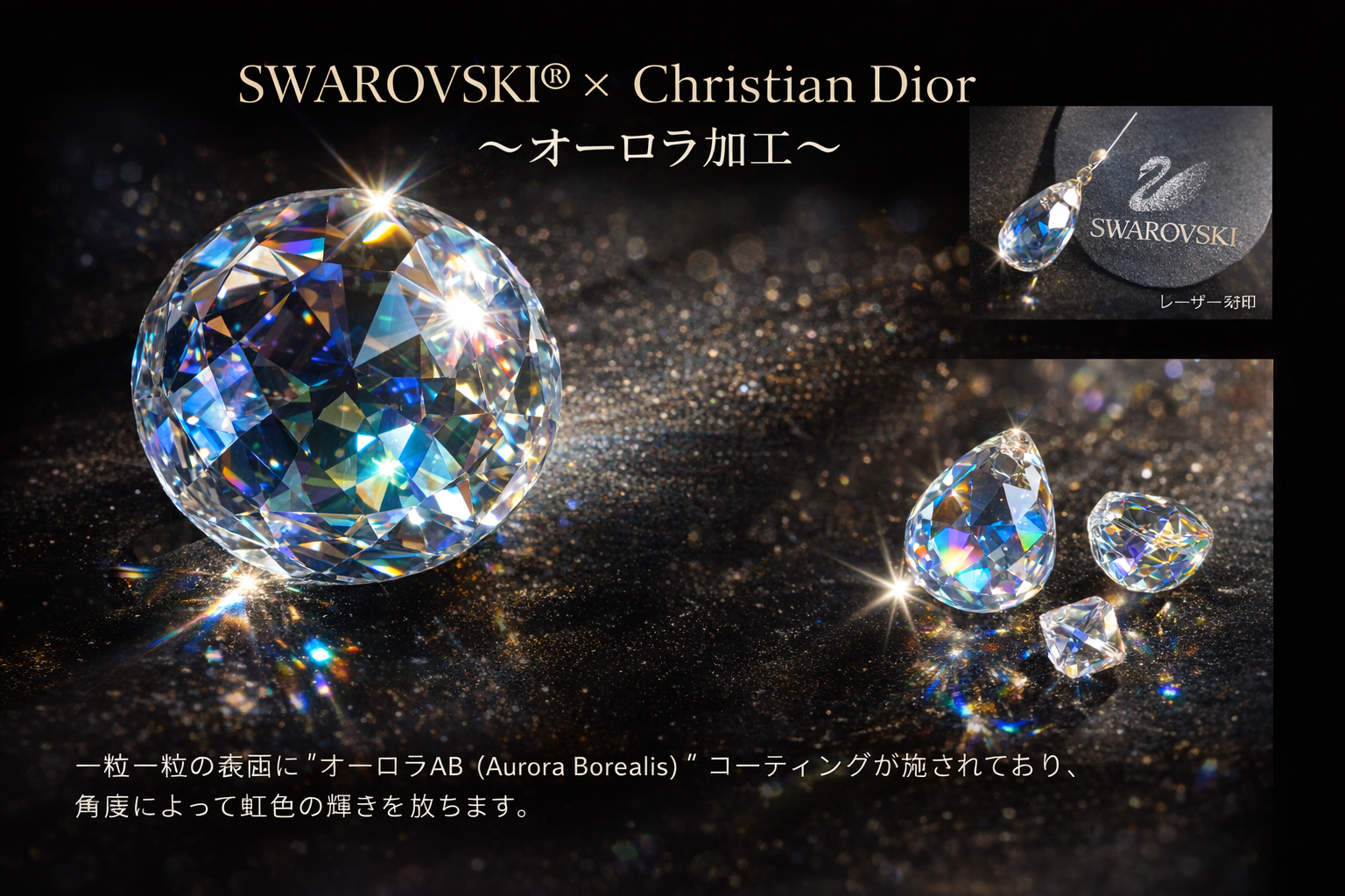 SWAROVSKI × Christian Dior オーロラ加工