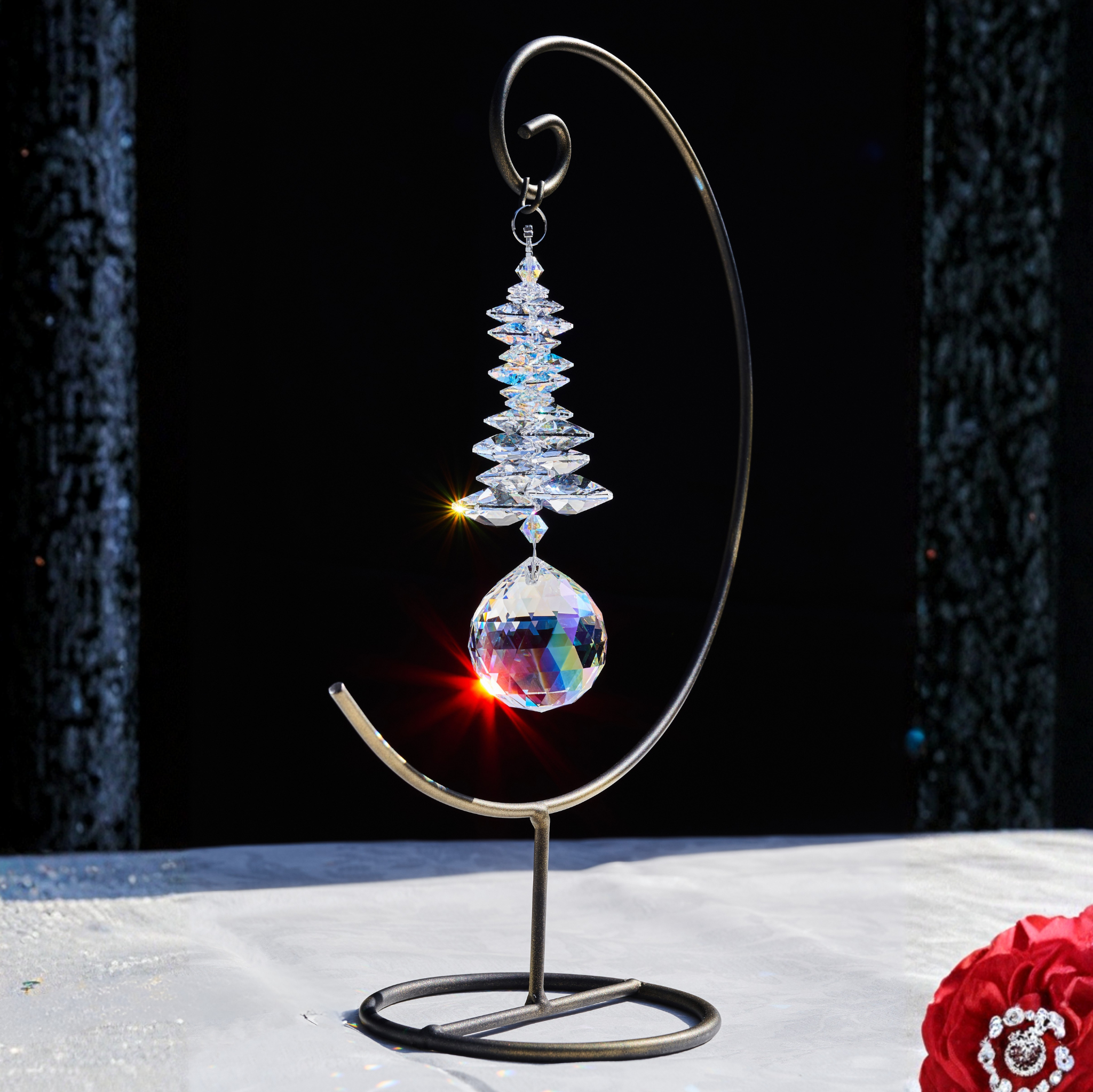 オーロラ加工のスワロフスキー・クリスタル